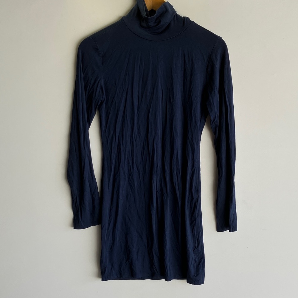 Lulu's Deep Blue Turtleneck Top
